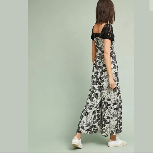 ANTHROPOLOGIE NWOT Maeve Lace Wide Leg Jumpsuit 6 - Picture 5 of 8